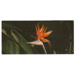 Bird of Paradise Orange Tropical Flower Wood Flash Drive
