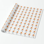 Bird of Paradise Orange Tropical Flower Wrapping Paper