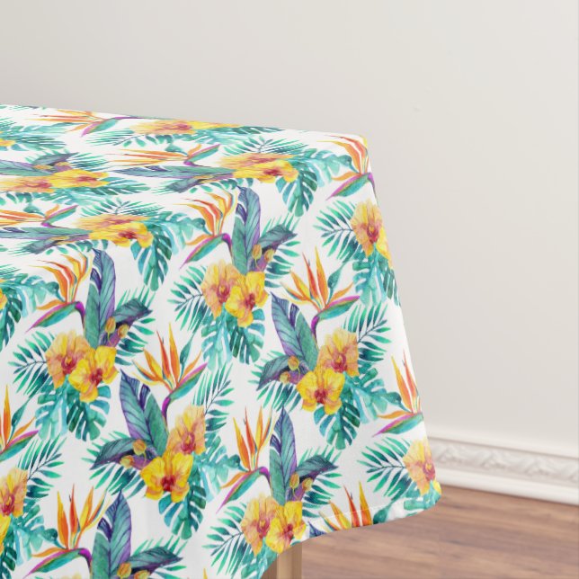 Bird Of Paradise & Orchid Pattern 2 Tablecloth (In Situ)