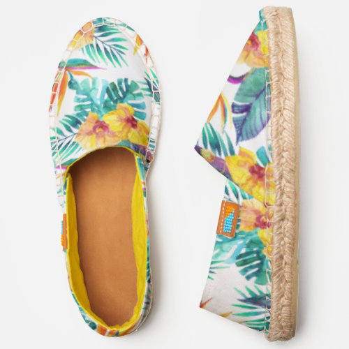 Bird Of Paradise  Orchid Pattern  Add Your Name Espadrilles