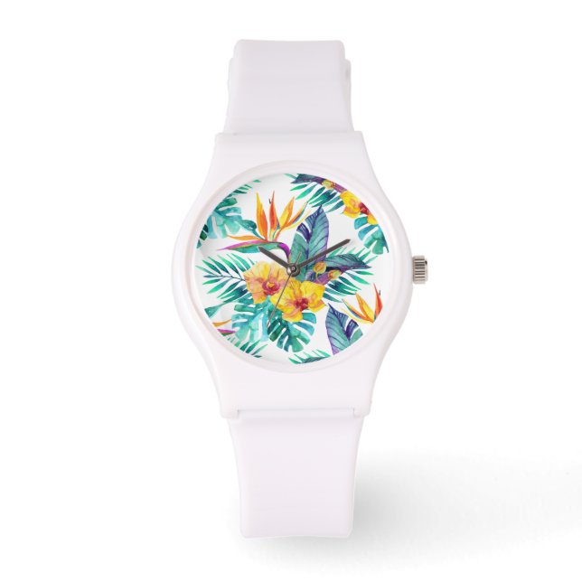Bird Of Paradise & Orchid Pattern Watch (Front)