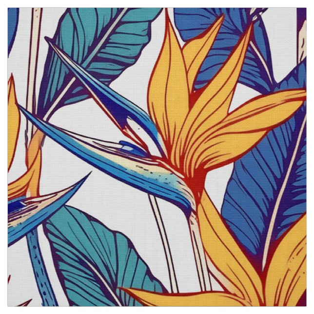Bird of paradise pattern fabric (Swatch)
