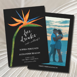Bird of Paradise Photo Wedding Save The Date
