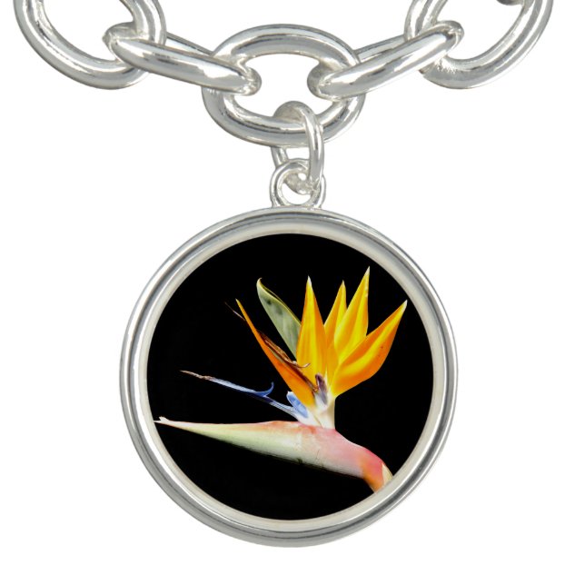Bird of Paradise Plant Charm Bracelet (Design)