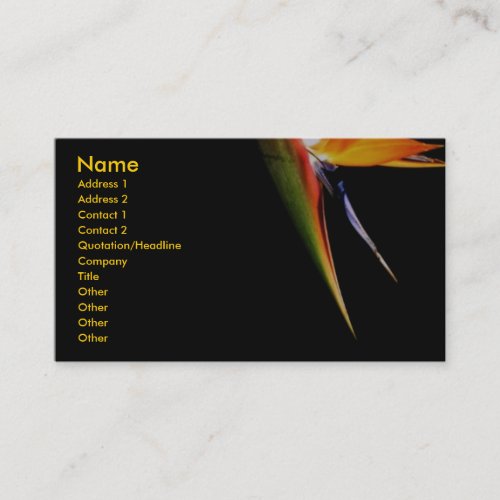 Bird-of-Paradise Profile Card Business Card