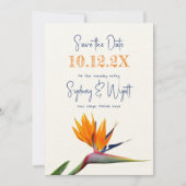 Bird of Paradise Simple Wedding Announcement (Front)