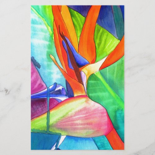 Bird of Paradise Strelitzia flower tropical art