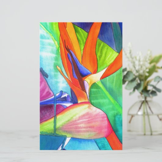 Bird of Paradise Strelitzia flower tropical art (Standing Front)