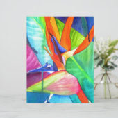 Bird of Paradise Strelitzia flower tropical art (Standing Front)