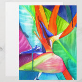 Bird of Paradise Strelitzia flower tropical art (Front/Back)
