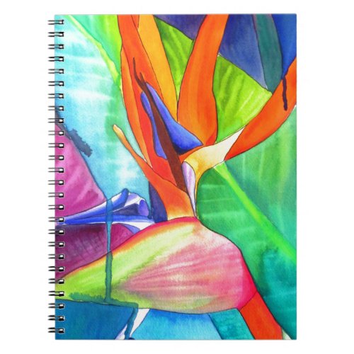 Bird of Paradise Strelitzia flower tropical art Notebook