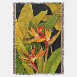 Bird of Paradise Throw Blanket