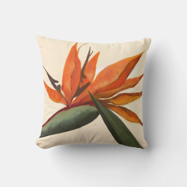 Bird of Paradise Throw Pillow (Front)