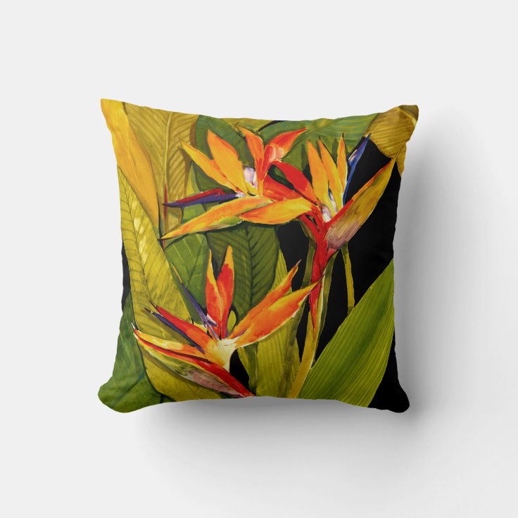 Bird of Paradise Throw Pillow Zazzle
