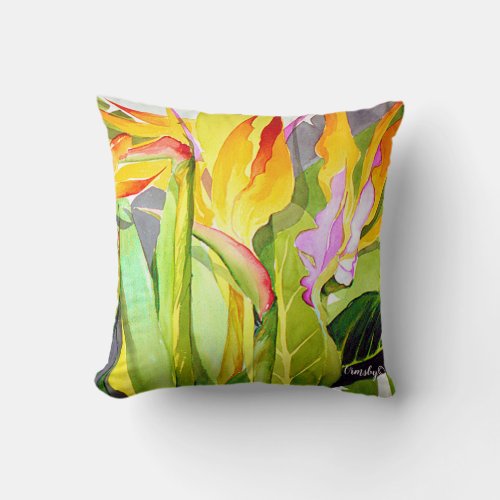 Bird of Paradise Throw Pillow