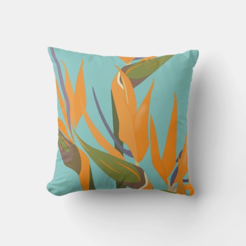 Bird of Paradise Throw Pillow