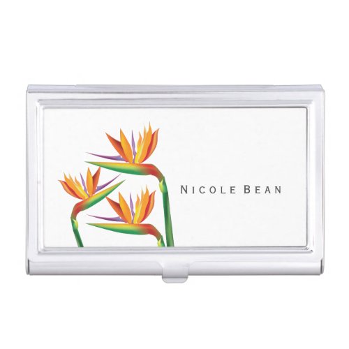 Bird of Paradise Tropical Business Card Holder