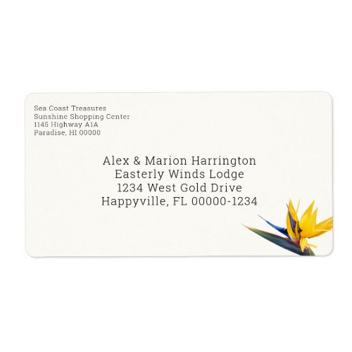 Bird of Paradise Tropical Business Shipping Labels