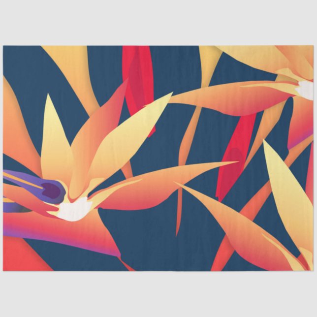 Bird-of-Paradise Tropical Decoupage Tissue Paper (Front)