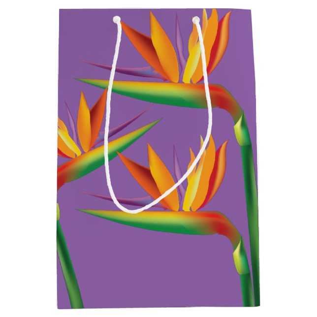 Bird of Paradise Tropical Floral Party Gift Bag (Front)
