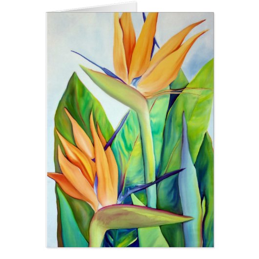 Bird of Paradise, Tropical flower, Cards (Front)