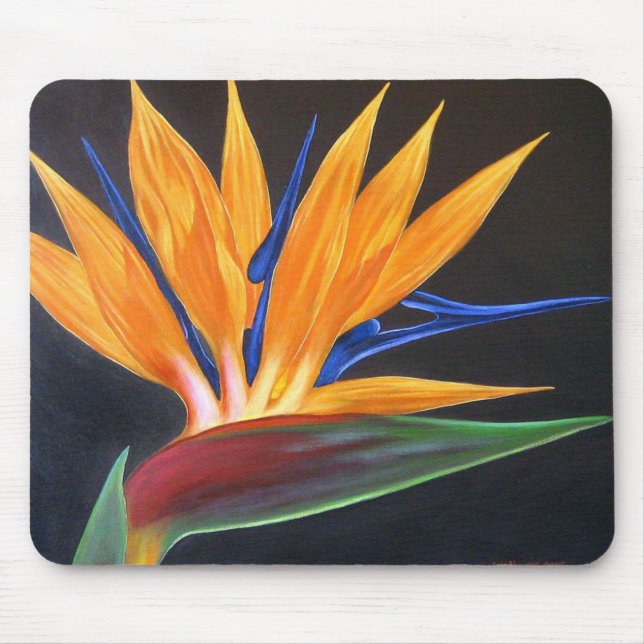 Bird Of Paradise Tropical Flower Painting - Multi Mouse Pad (Front)
