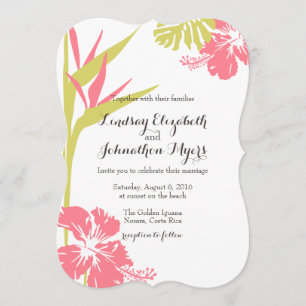Bird of Paradise Tropical Flower Wedding Invite