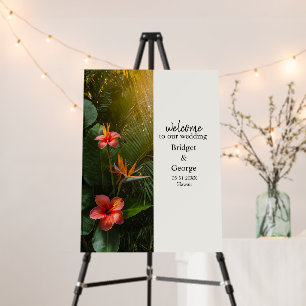 Bird of Paradise Tropical Hawaii Wedding Photo Foam Board