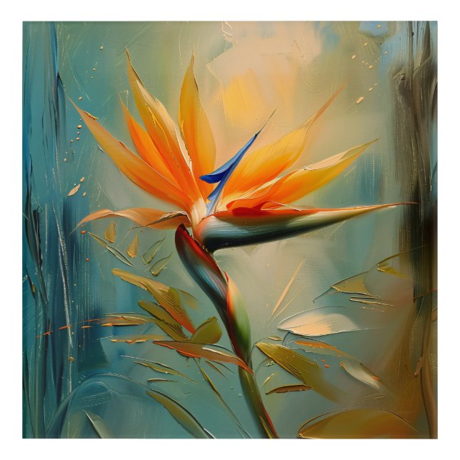 Bird of Paradise Tropical Plant Acrylic Print (Front)