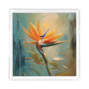 Bird of Paradise Tropical Plant Acrylic Tray