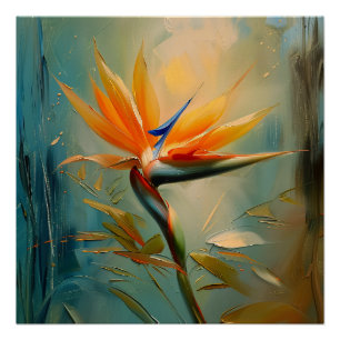 Bird of Paradise Tropical Plant Poster