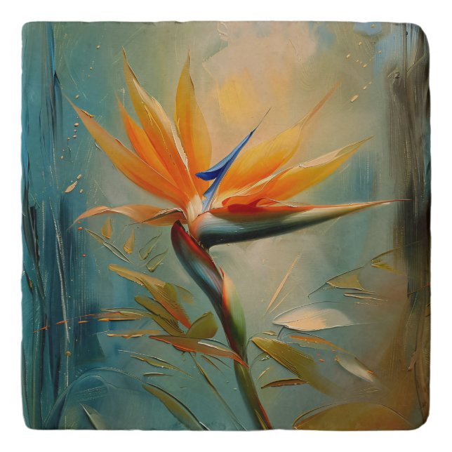 Bird of Paradise Tropical Plant Trivet (Front)