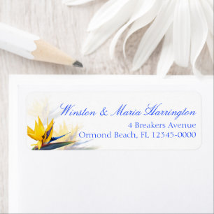 Bird of Paradise Tropical Skinny Address Label