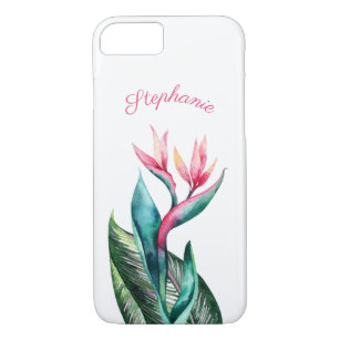 Bird of Paradise Tropical Watercolor iPhone 8/7 Case