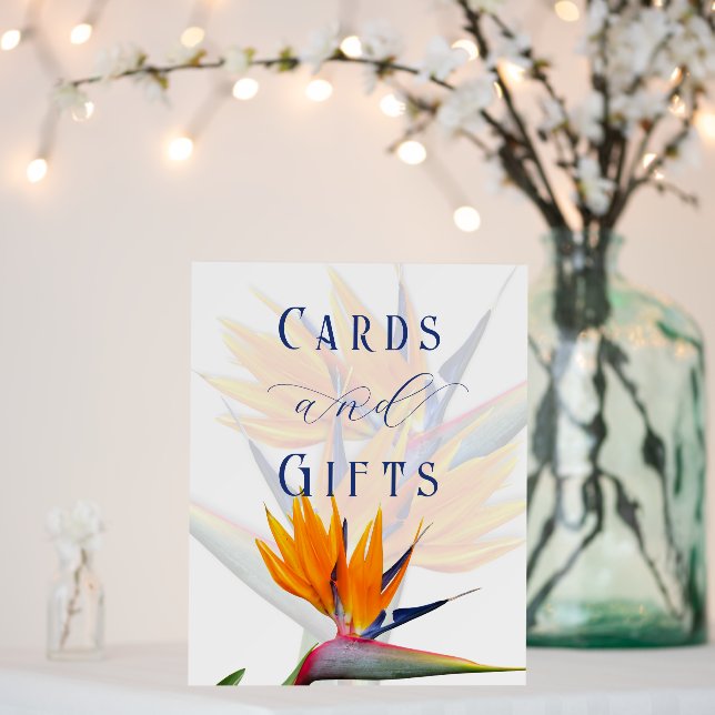 Bird of Paradise Wedding Cards and Gifts Foam Board (In Situ (Wedding))