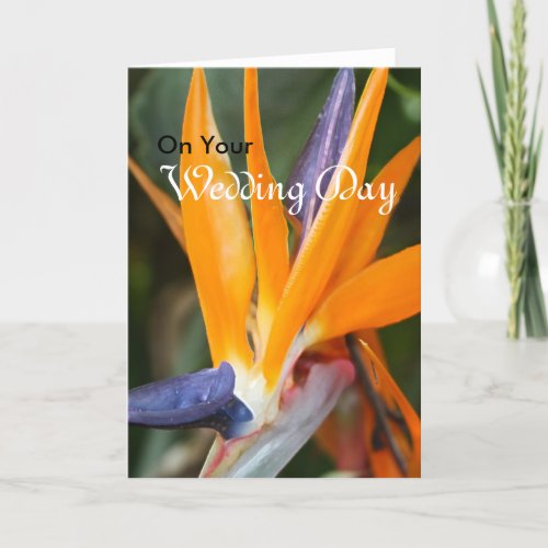 Bird of Paradise Wedding Greeting Card