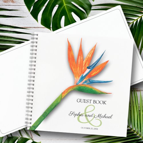 Bird of Paradise Wedding Guest Book