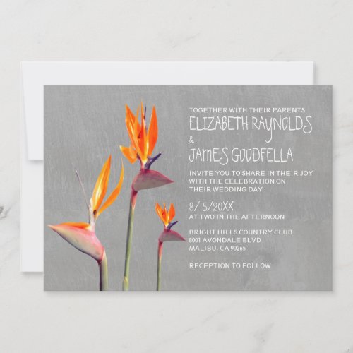 Bird of Paradise Wedding Invitations