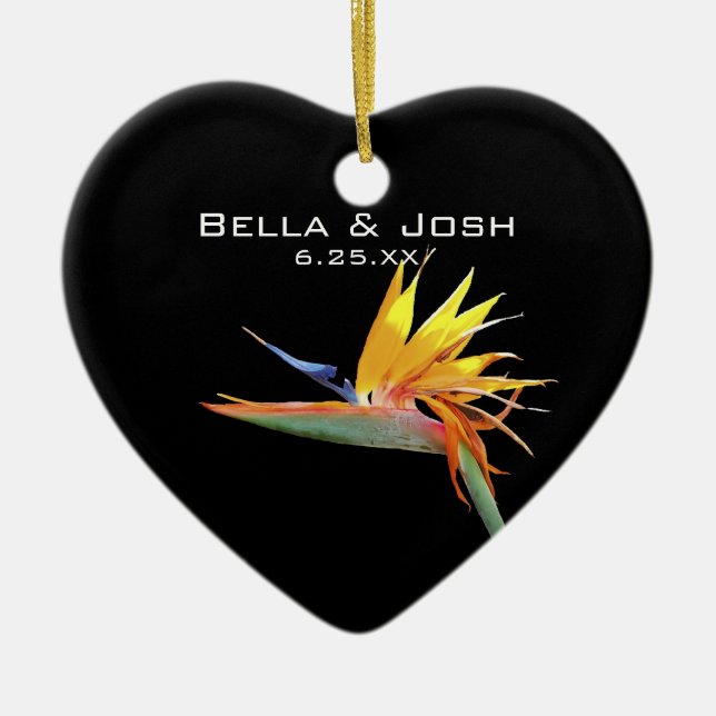 Bird of Paradise Wedding Ornament (Front)