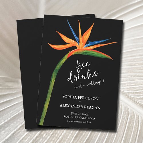 Bird of Paradise Wedding Save The Date