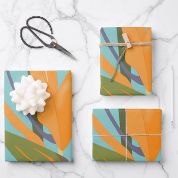 Bird Of Paradise Wrapping Paper Sheets by ellejai at Zazzle