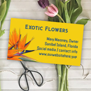 Bird of Paradise Yellow Business Card