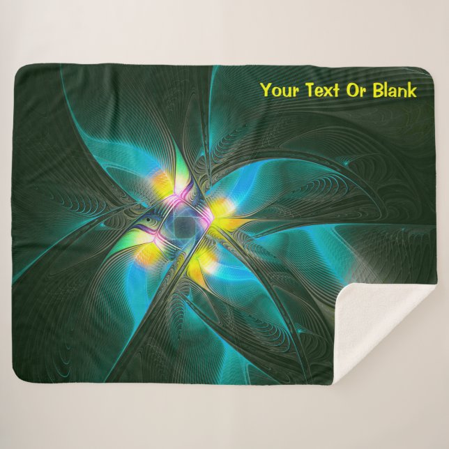 Bird of Paradsie Sherpa Blanket (Front (Horizontal))