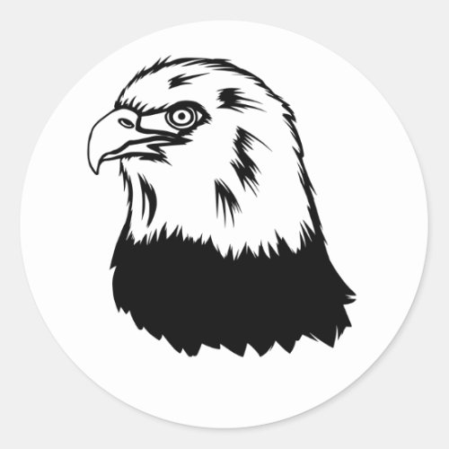 Bird of Prey Bald Eagle Classic Round Sticker
