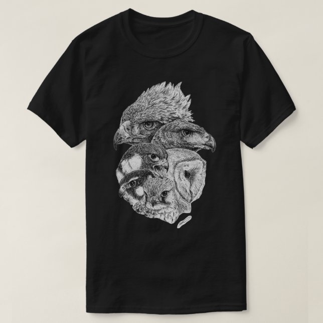 Bird of prey ink illustration T-Shirt (Design Front)