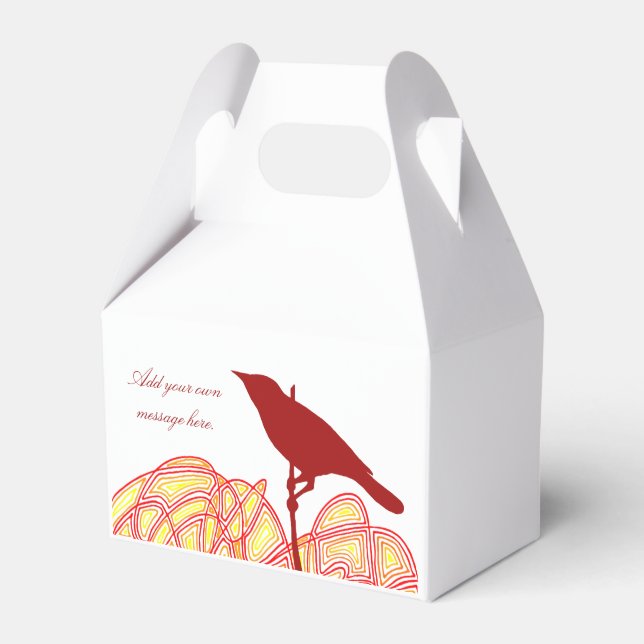 Bird on a Branch Favor Boxes (Front Side)