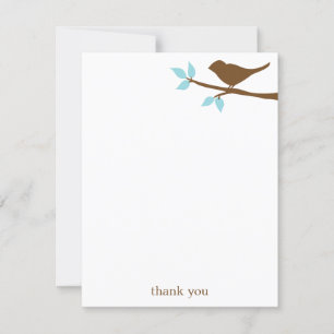 Bird on a Branch Flat Thank You Note Cards
