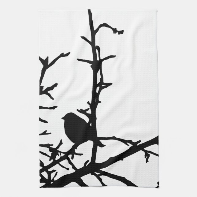 Bird on a Branch Kitchen Towel (Vertical)