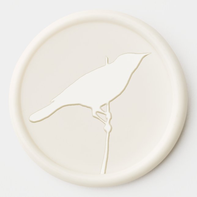 Bird on a Branch Seal Sticker (Front)