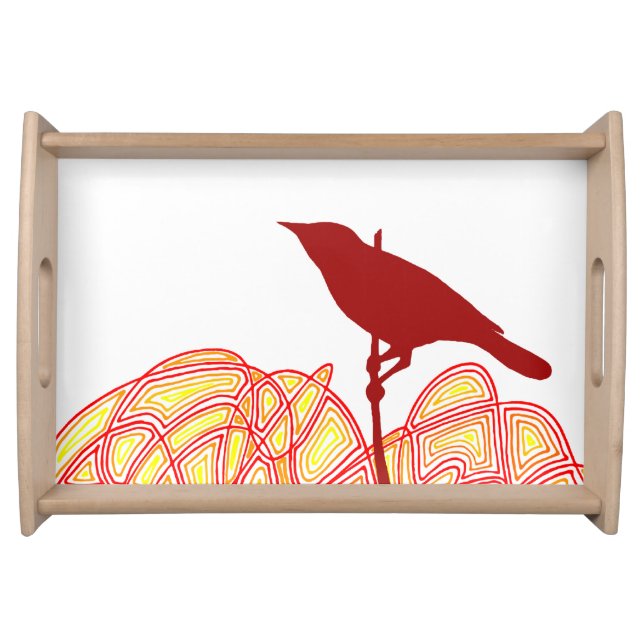Bird on a Branch Serving Tray (Front)